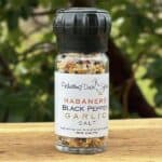 Whistling Duck Farm Habanero Black Pepper Garlic Salt w/ Grinder Top - 2.5 oz 2