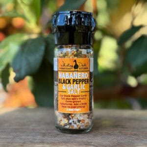 Whistling Duck Farm Habanero Black Pepper Garlic Salt w/ Grinder Top - 2.5 oz