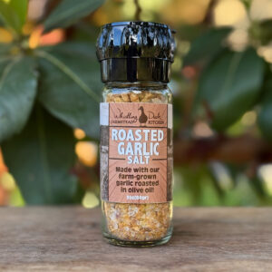 Whistling Duck Farm Roasted Garlic Salt w/ Grinder Top - 3 oz