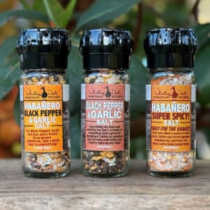 Whistling Duck Farm Gourmet Salt Grinder Gift Set - Spicy 3 Pack